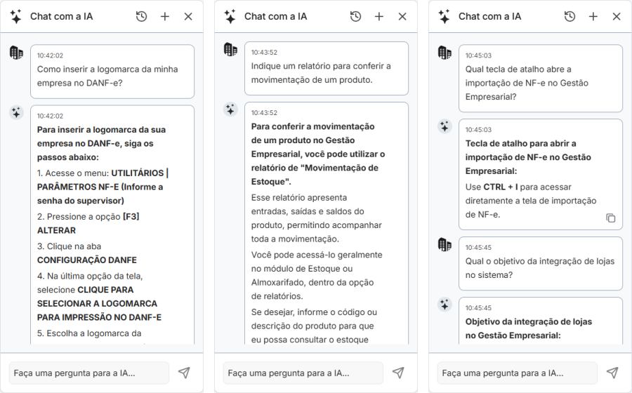 chat com ia duvidas faq